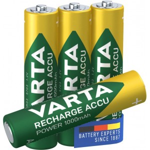 VARTA HR03/AAA x4 1000mAh Rechargeable Ready to use