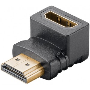 Adaptateur HDMI™ Coudé 270° Vertical, 8K @ 60 Hz, Plaqué Or